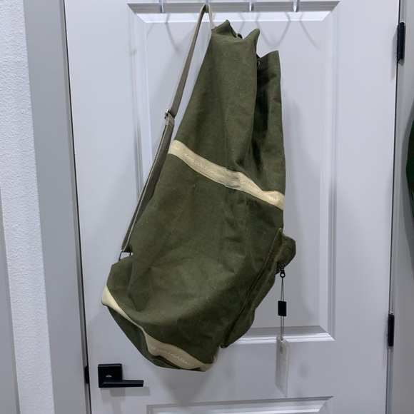 J&ANS Dolce & Gabbana Army Green Duffel Bag Drawstring Travel Bag Oversized Rare - Picture 3 of 16